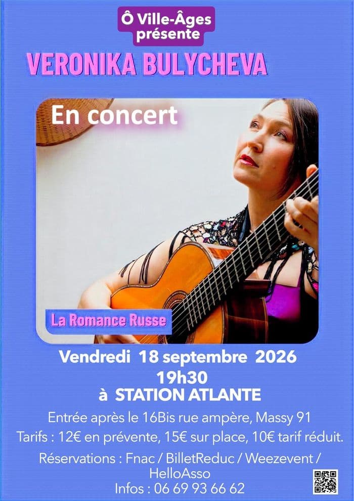 Affiche, Veronika Bulycheva en concert : « La romance russe » le 18 septembre à Massy