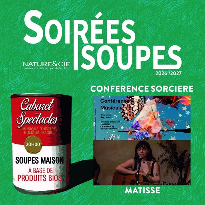 Affiche, Soirée Soupes • Conférences Sorcières / Matisse