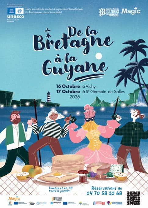 Affiche, Festival "De la Bretagne à la Guyane...deux rives, des patrimoines"