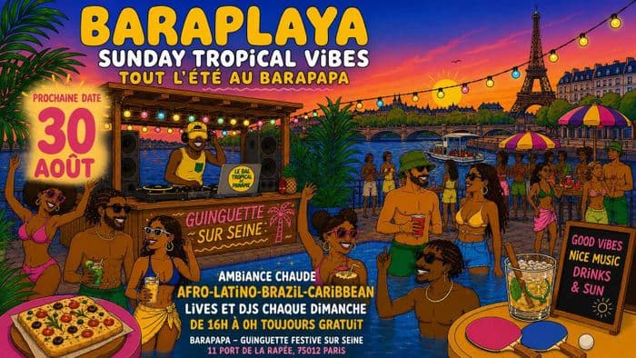 Affiche, Baraplaya - Sunday Tropical vibes au Barapapa !