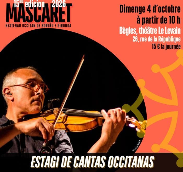 Affiche, Stage de chant occitan avec Olivier Sirgue