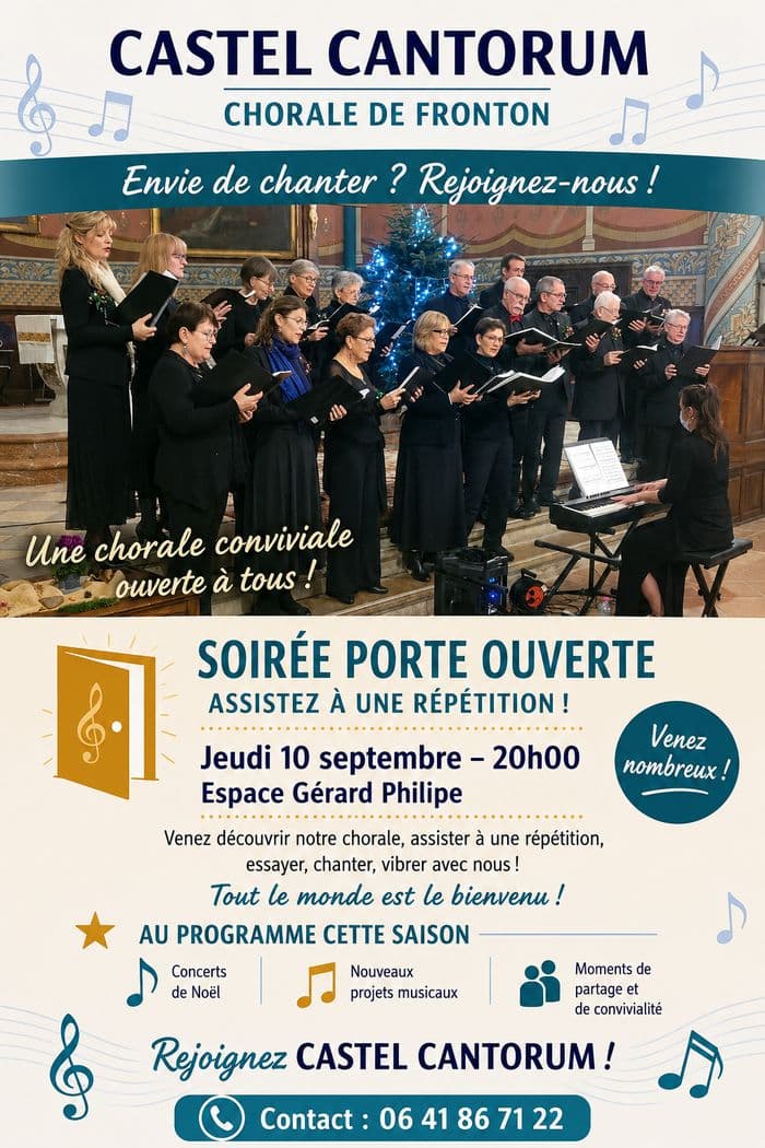 Affiche, Activités de la chorale Castel Cantorum