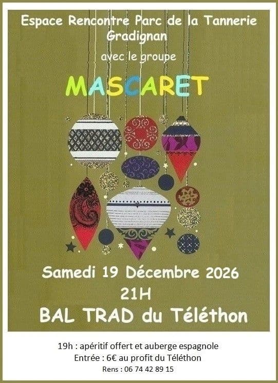 Affiche, Bal trad au profit du téléthon