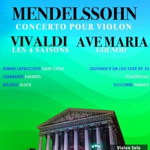 Affiche, Les 4 Saisons de Vivaldi, Ave Maria, Concerto de Mendelssohn
