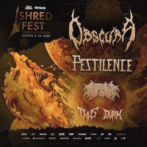Affiche, Shred Fest - Obscura, Pestilence, Cryptic Shift, Thus, DVRK