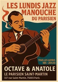 Affiche, Les lundis Jazz manouche