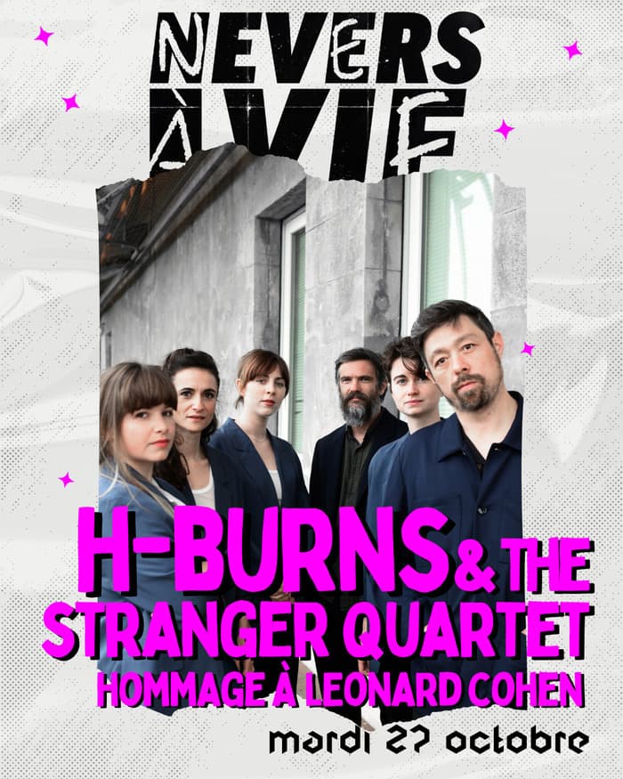 Affiche, Nevers à Vif 2026 : H-Burns & the Stranger Quartet -hommage à Leonard Cohen-