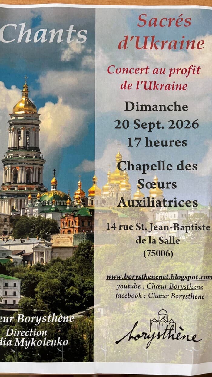 Affiche, Concert chants sacrés d'Ukraine
