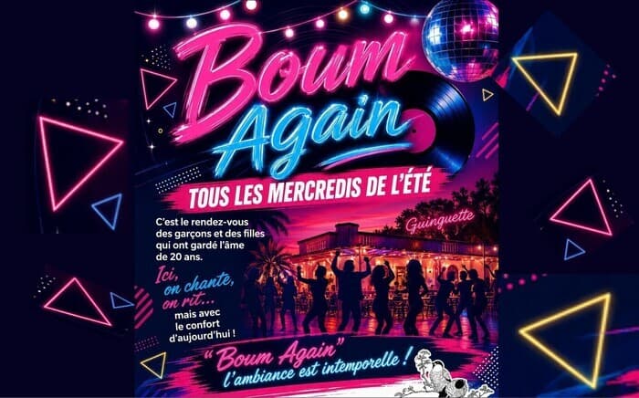 Affiche, "Boum Again" Tous les mercredis de l’été