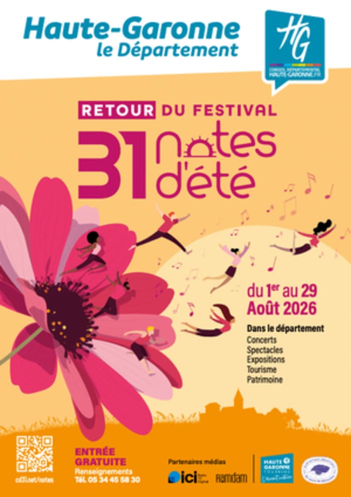 Affiche, Festival 31 notes d'Été à Buzet-Sur-Tarn