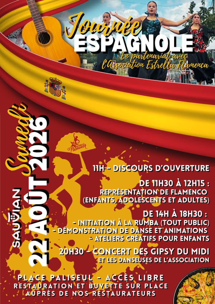 Affiche, Journée espagnole à Sauvian