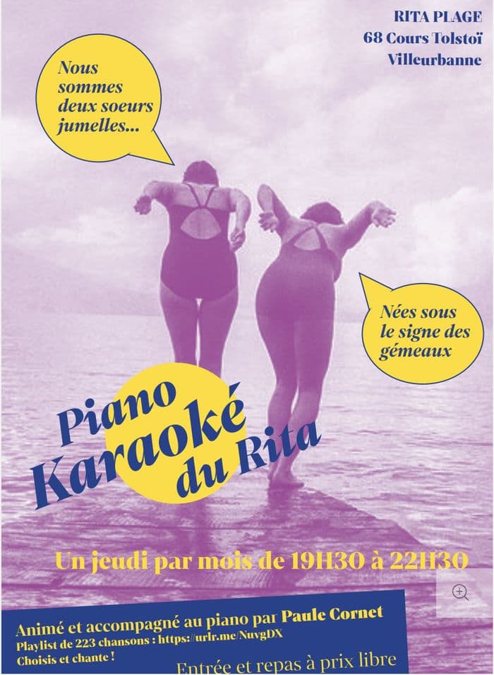 Affiche, Piano live KARAOKE