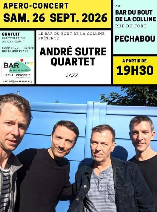 Affiche, apéro-concert jazz au bar du bout de la colline