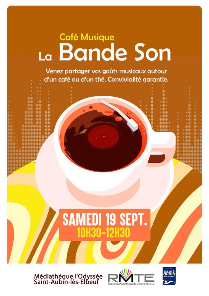 Affiche, Café musique " La bande son"