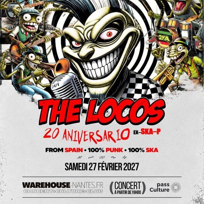 Affiche, THE LOCOS (ex Ska-P) en concert à Nantes