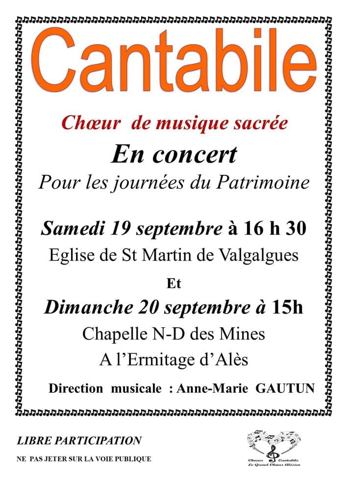 Affiche, Concert Journées du patrimoine