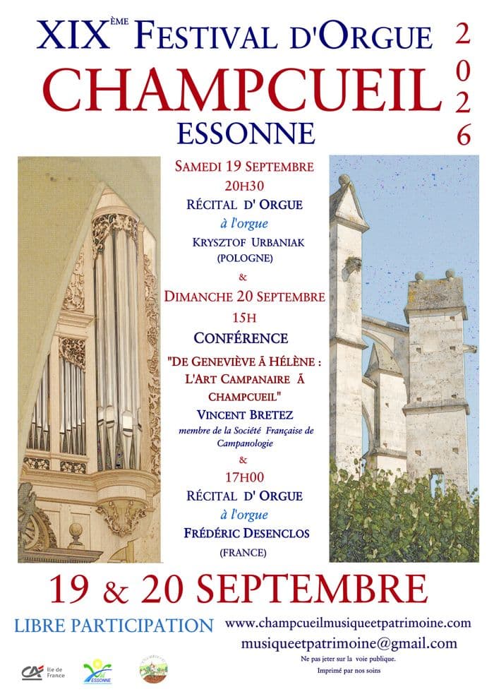 Affiche, XIXème Festival d'Orgue à Champcueil