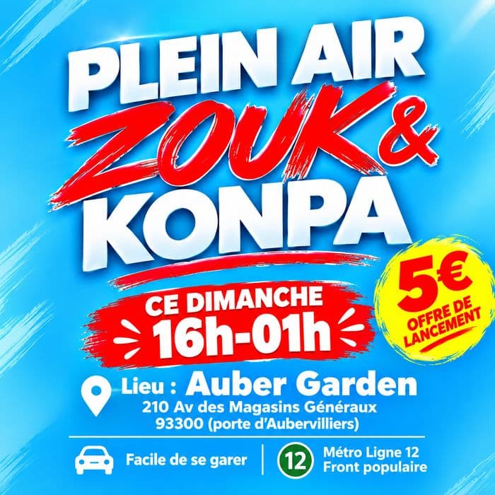 Affiche, Bal zouk rétro et konpa