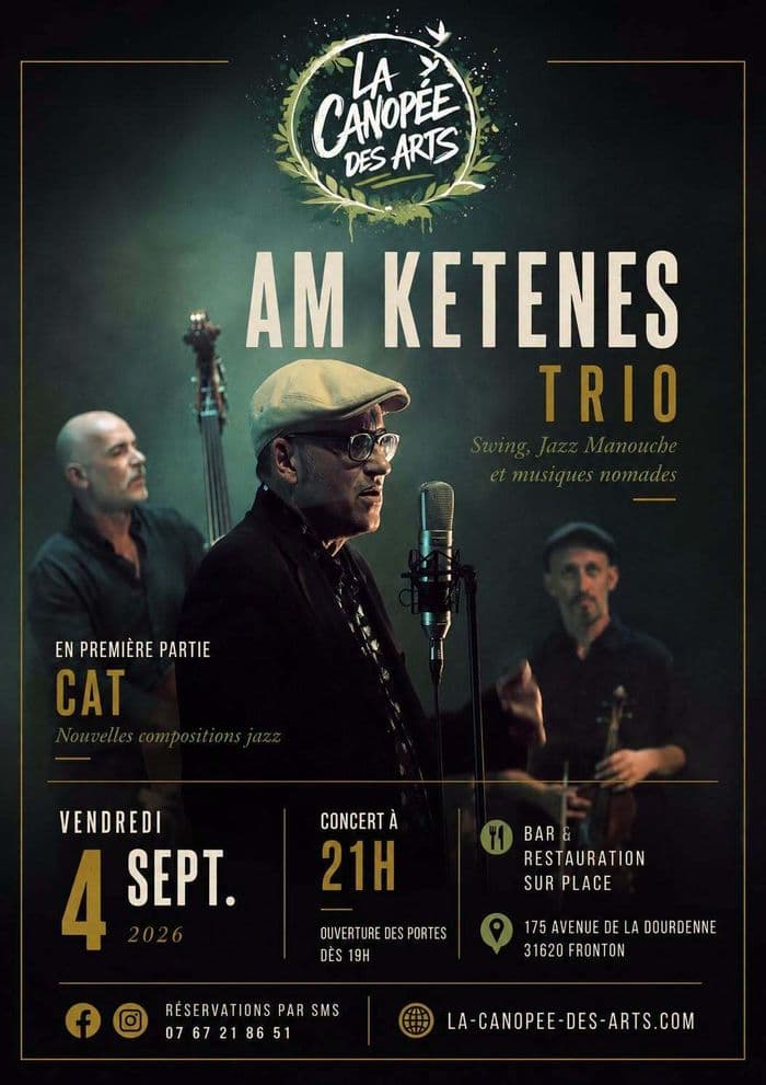 Affiche, 🎻✨ AM Ketenes Trio & CAT • Swing, Jazz Manouche et Créations ✨🎸