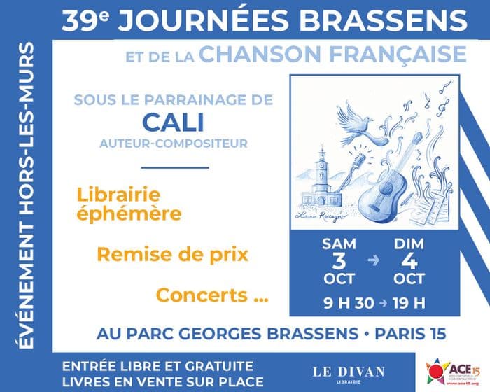 Affiche, Le Divan Hors-les-murs : Les Journées Brassens et de la chanson française