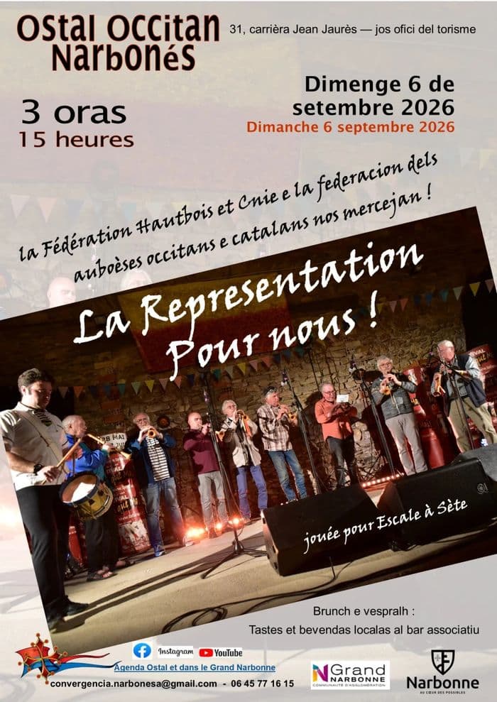 Affiche, Les Hautbois remercient l'Ostal Occitan Narbonés
