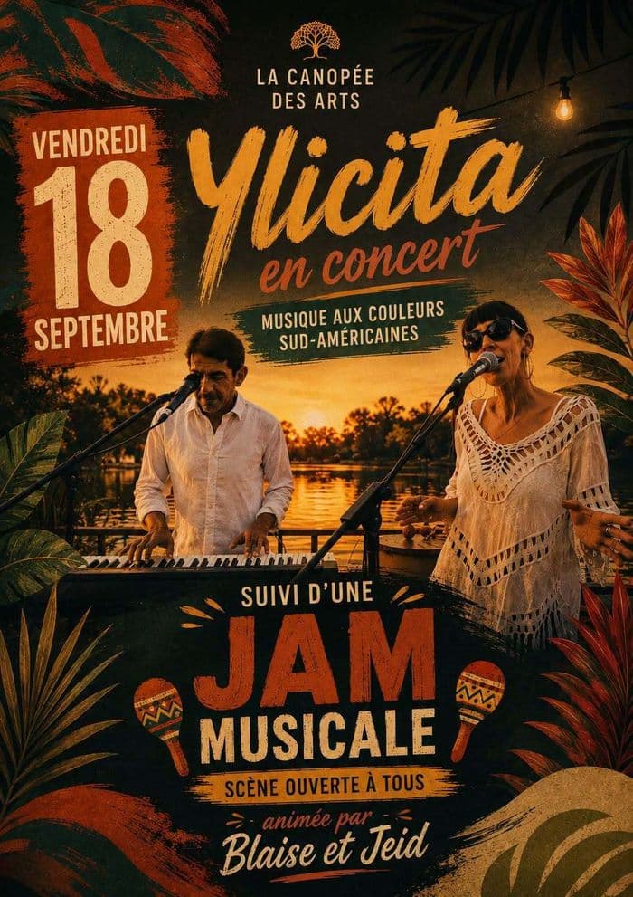 Affiche, 🎶🌴 • Ylicita + JAM Musicale • Voyage aux Couleurs SUD-Américaines 🌴🎶