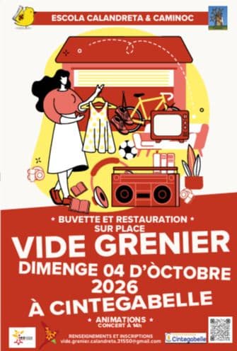 Affiche, Vide-Grenier & Concert Trad'