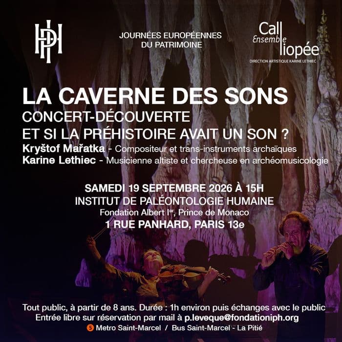 Affiche, Concert - découverte "La caverne des sons"