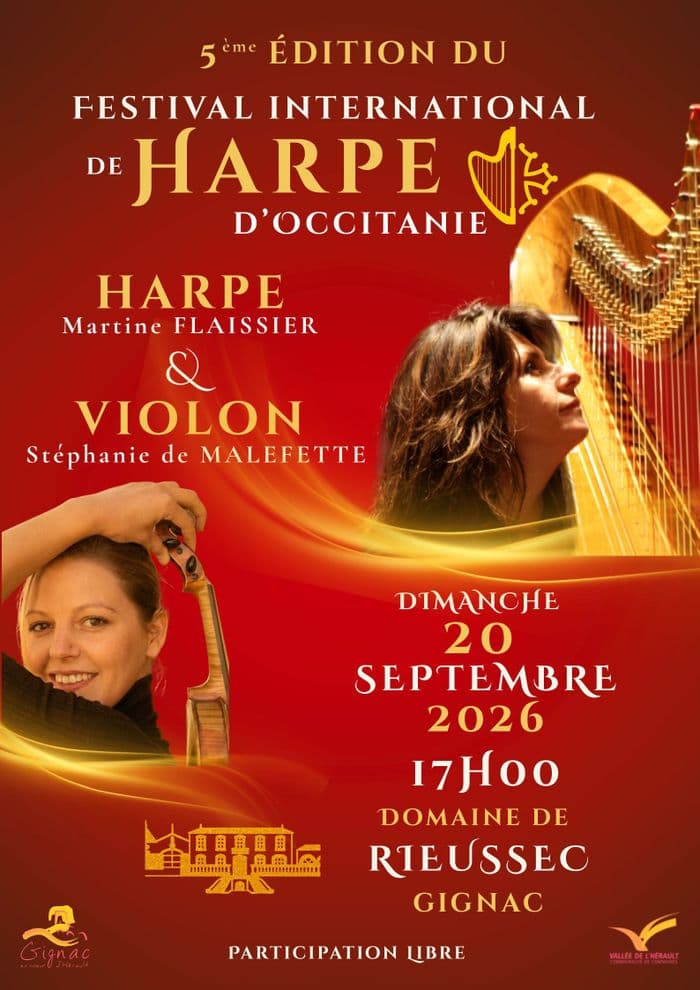 Affiche, Concert de Harpe et Violon