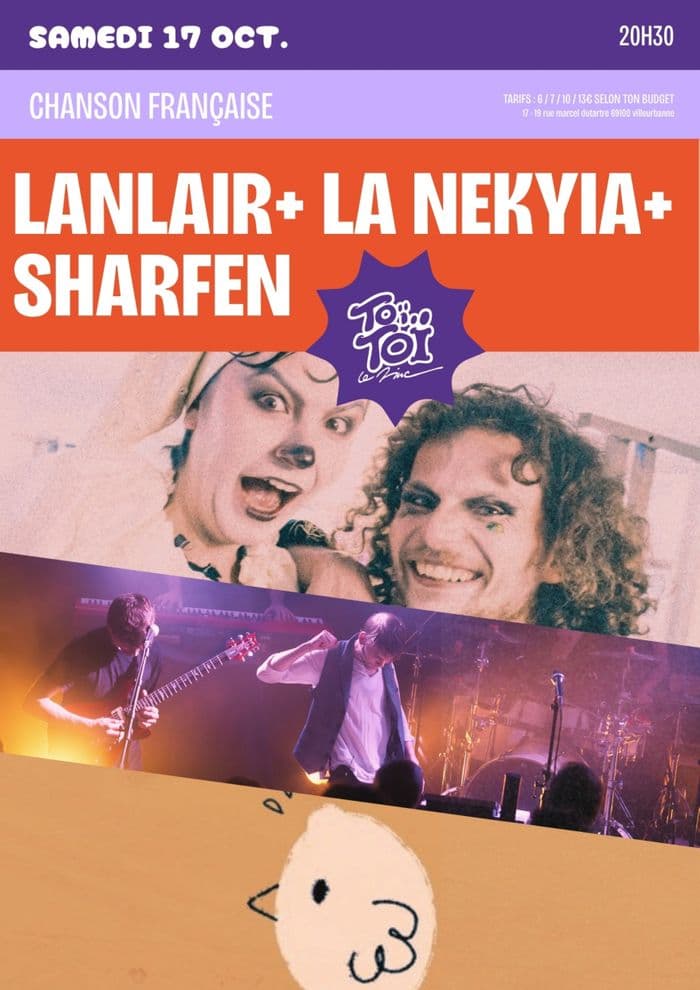 Affiche, La Nekyia invite Lanlaire et Sharfen