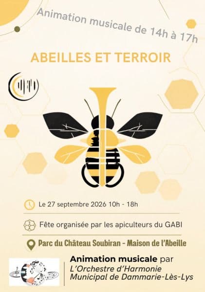 Affiche, Animation musicale pour la journée ABEILLES ET TERROIRS à Dammarie Les Lys