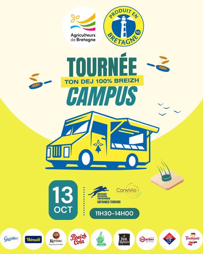 Affiche, Tournée des campus 2026 : à la rencontre des étudiants bretons !