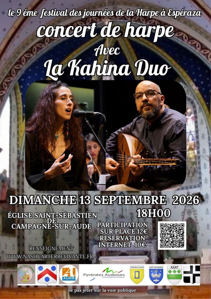 Affiche, La Kahina Duo en concert le 13 septembre 2026 à Campagne sur Aude