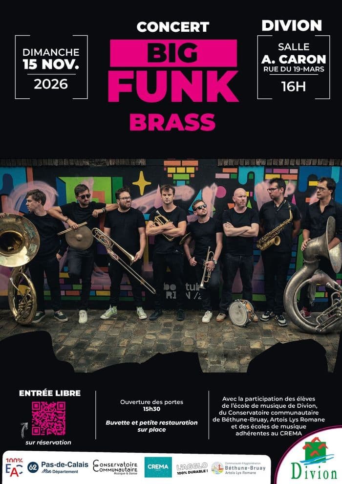 Affiche, Concert Big Funk Brass à Divion