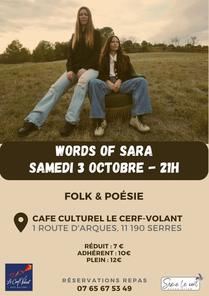 Affiche, Words of Sara en concert