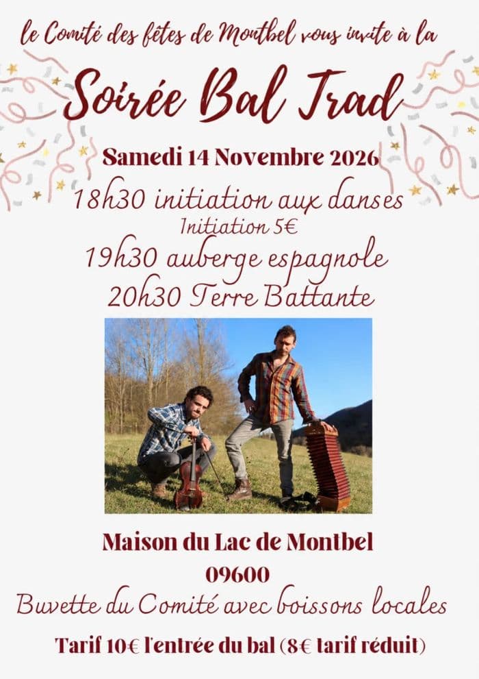Affiche, Bal trad à la Maison du Lac