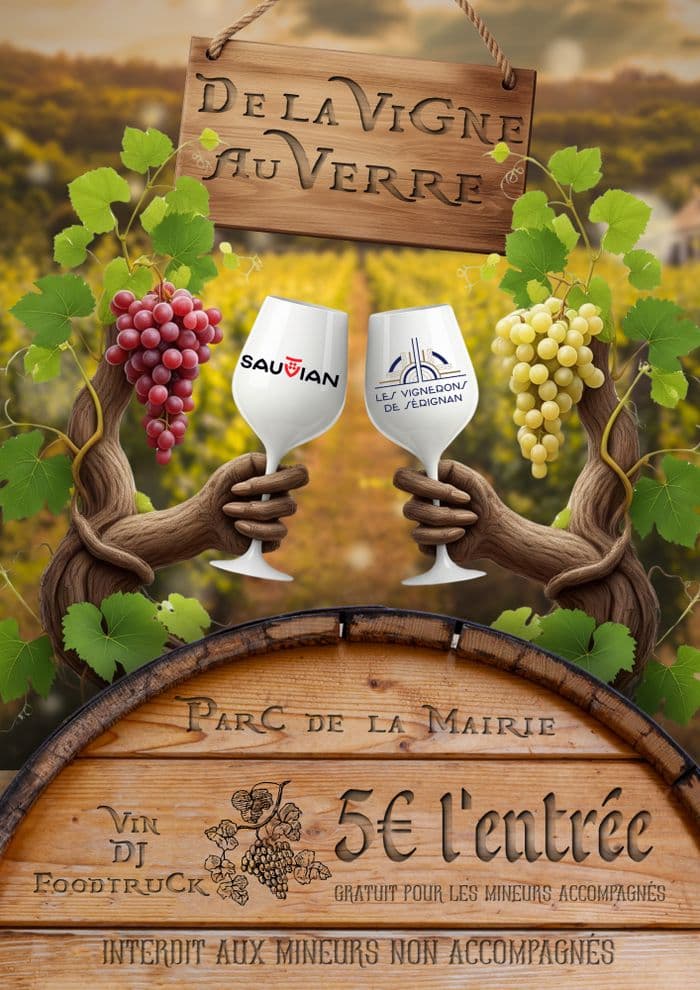 Affiche, Soirée de la Vigne au Verre