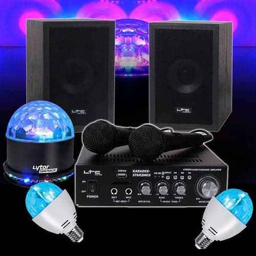 Ibiza Sound Karaoké 2x50W STAR2MKII + SUNMAGIC RVB 2 Mini Diams
