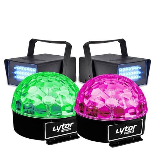 Lytor FIESTA 2 SIXMAGIC + 2 LED STROBE BLANC