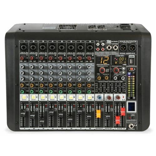 Power Dynamics DM-M804A Amplifiée 8 Canaux, USB MP3 BT