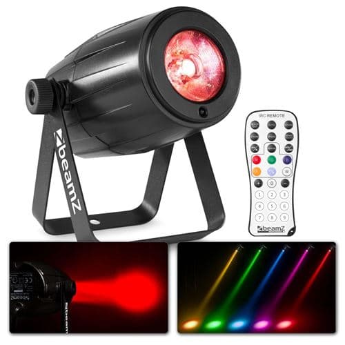 BEAMZ PS21W LED Pin Spot Projecteur LED éclairage de soirée strobo RVBB noir