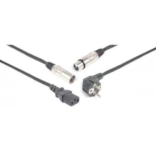 Power Dynamics PD Connex Câble Audio Combiné Cordon Secteur F/IEC F