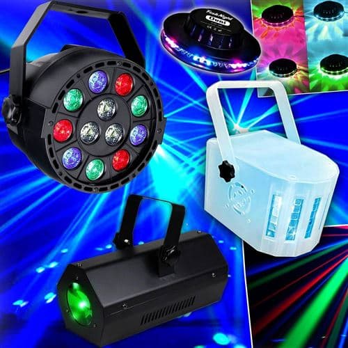 Lytor JEUX DE LUMIÈRES PAR-MINI Ibiza + OVNI UFO 48 LEDS + 1 DERBY RGBW + 1 GOBO FLOWER