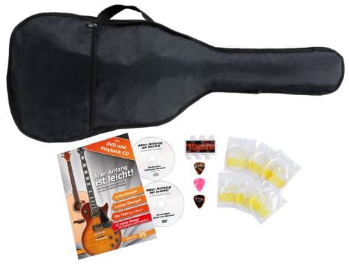 Classic Cantabile Guitare de Concert 7/8 & 4/4 Set accessoires en 5 pièces