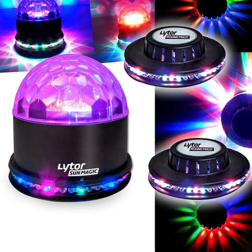 Lytor LIGHT Effets 2 ROUNDMAGIC OVNI + BOULE LED Sunmagic RVB