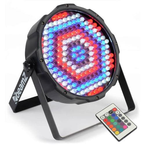 BEAMZ lumineux Flat PAR 186 LEDs 10mm RGBW 45W + DMX + Télécommande IR SA50680A