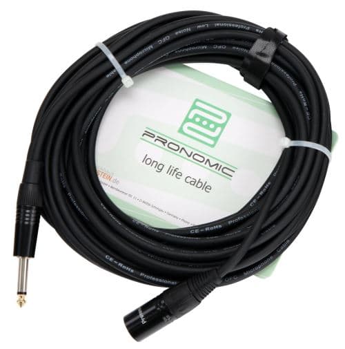 Pronomic Stage JMXM-10 câble audio jack mono/XLR 10 m noir