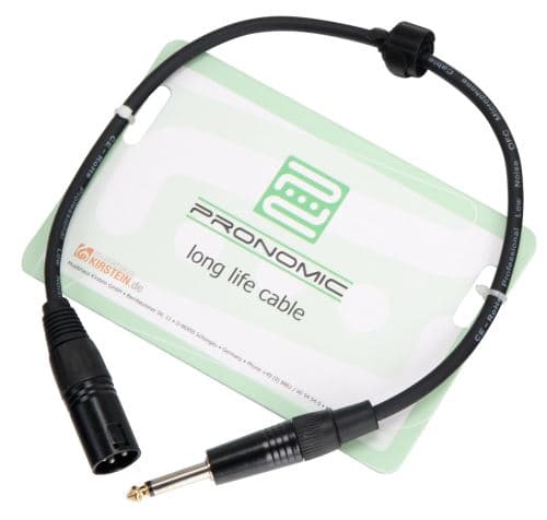 Pronomic Stage JMXM-0.5 câble audio jack mono/XLR 0,5 m noir