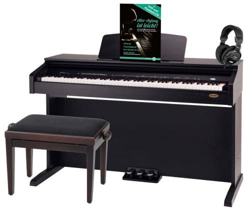 Classic Cantabile DP-210 RH Piano Numérique Bois de Rose Set avec Banc et