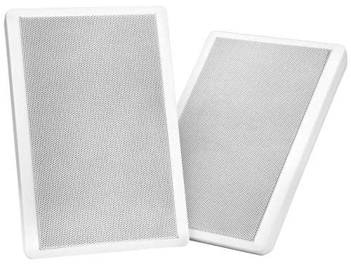 Pronomic FLS-540 WH paire de panneaux plats haut-parleurs muraux boîtier blanc 100 Watt